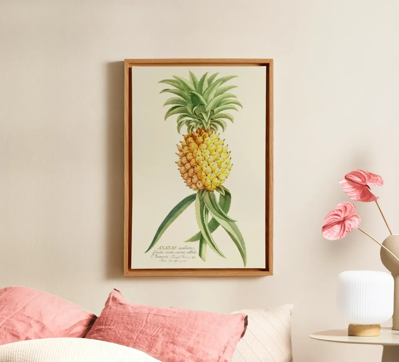 Pineapple 2 tela con Cornice a cassetta da Astër