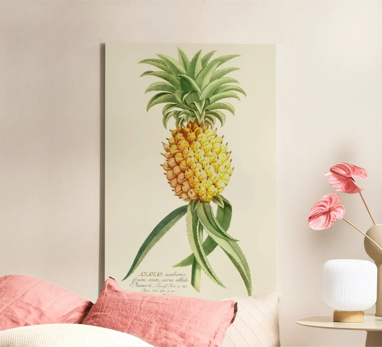 Pineapple 2 tela con Cornice a cassetta da Astër
