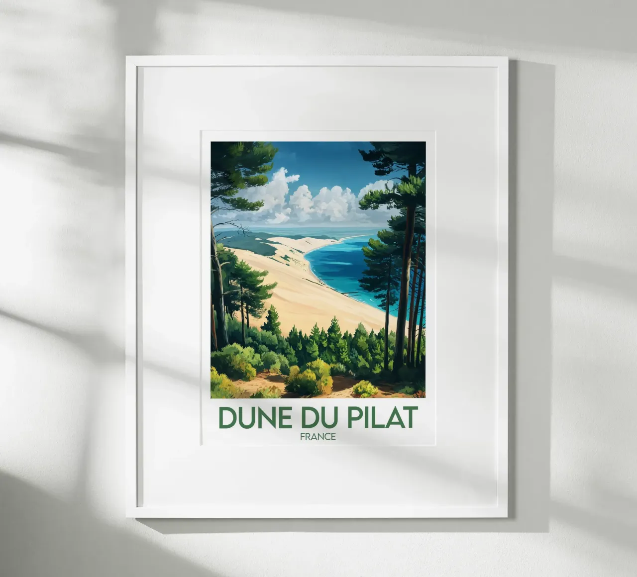 Poster della Dune du Pilat poster con telaio in legno da Frame the World
