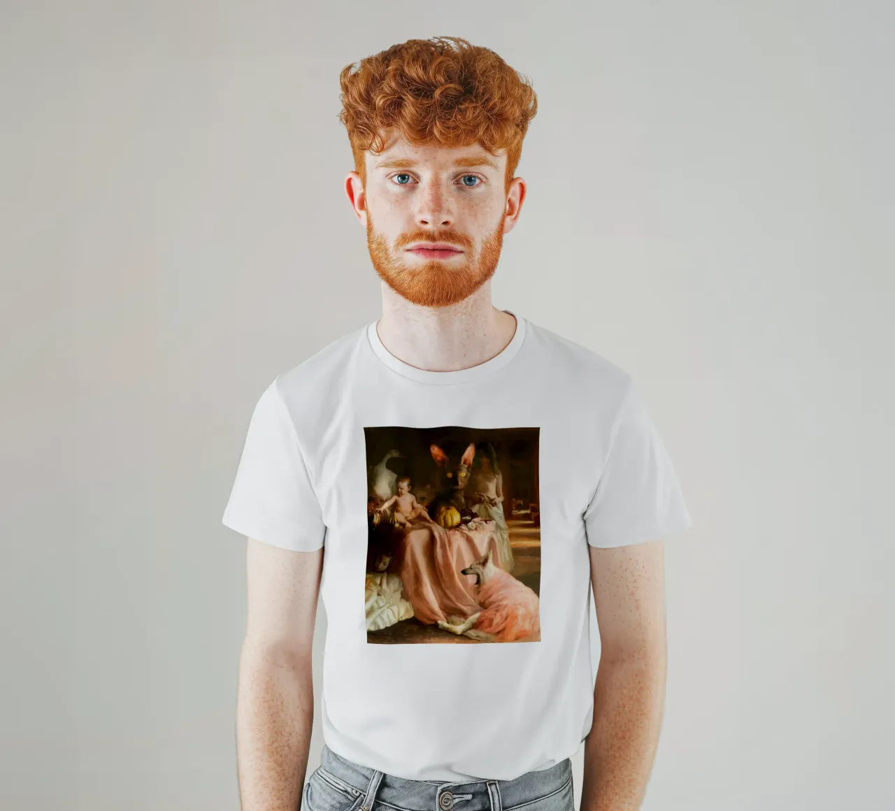 Guillermo Lorca Sade and the Cat t-shirt by Birgitart