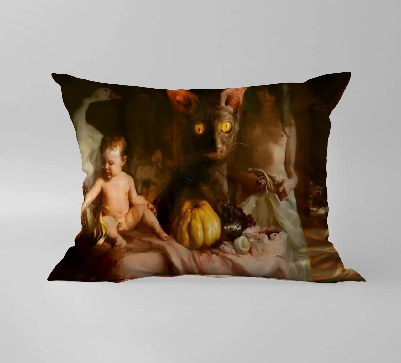 Guillermo Lorca Sade e il gatto cuscino da Birgitart