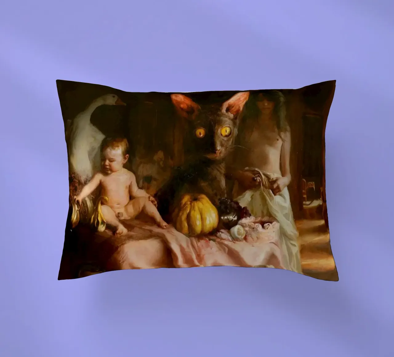 Guillermo Lorca Sade e il gatto cuscino da Birgitart