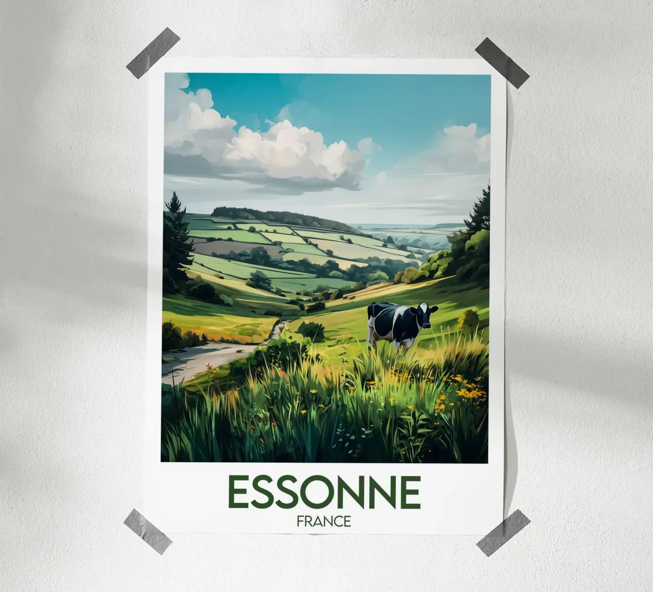Affiche Essonne poster con telaio in legno da Frame the World