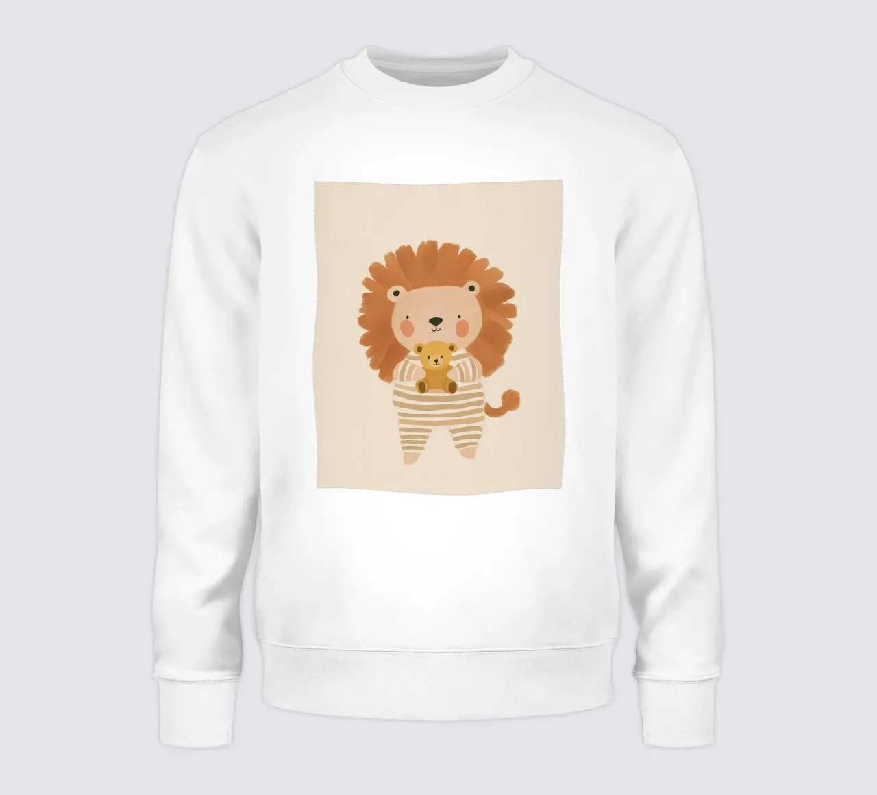 Little Lion Nursery Print, Kids Wall Art sweatshirt by Little Lola