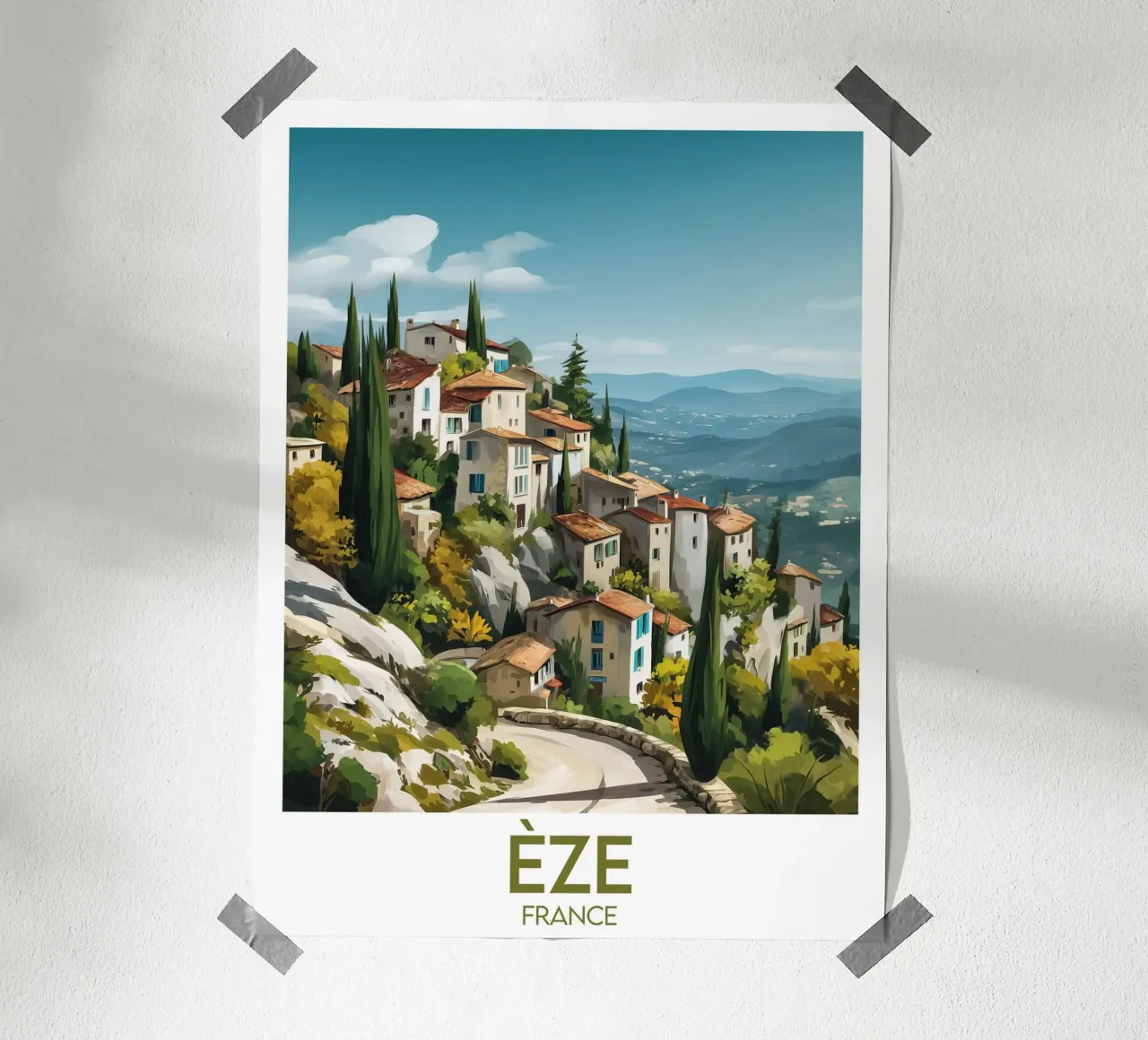 Affiche Èze France poster by Frame the World
