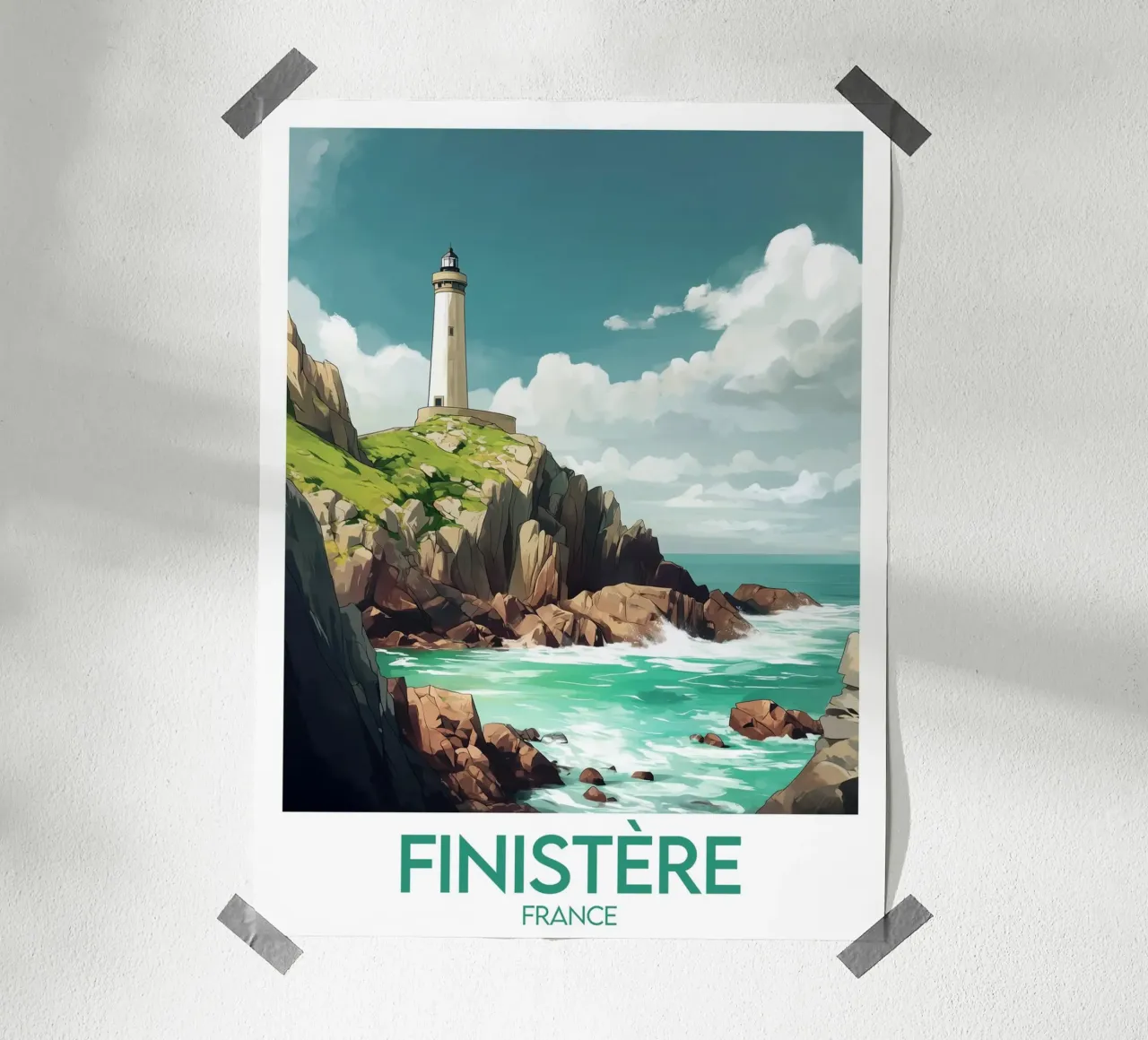 Poster Finistère France poster by Frame the World