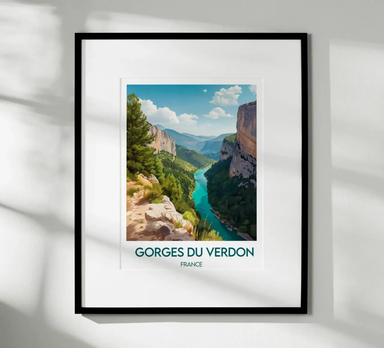Poster Gole del Verdon poster con telaio in legno da Frame the World