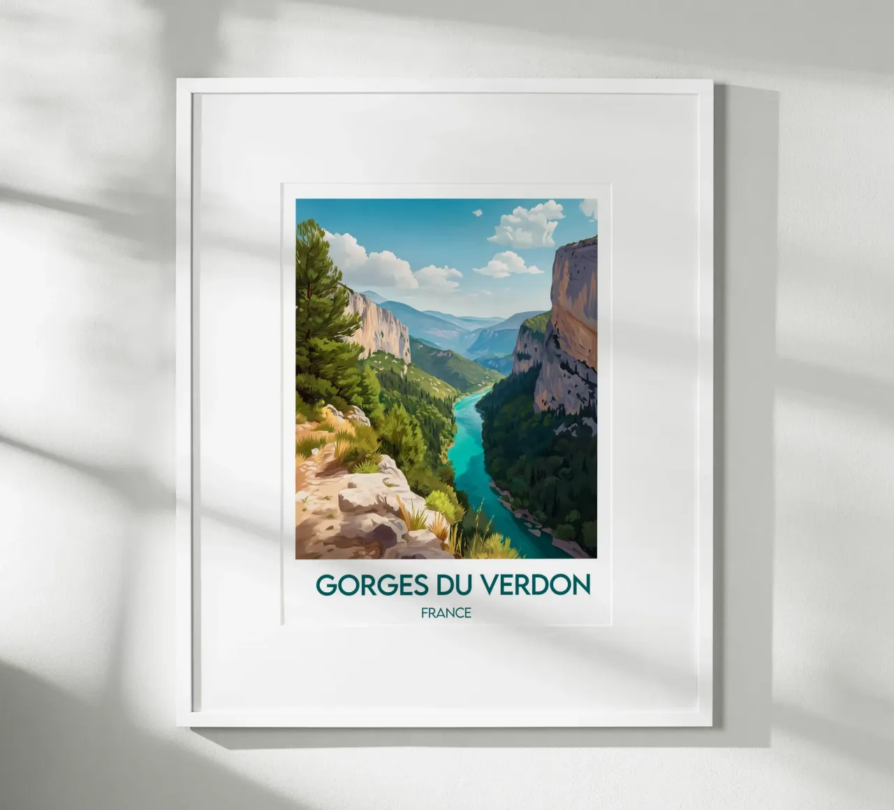 Poster Gole del Verdon poster con telaio in legno da Frame the World