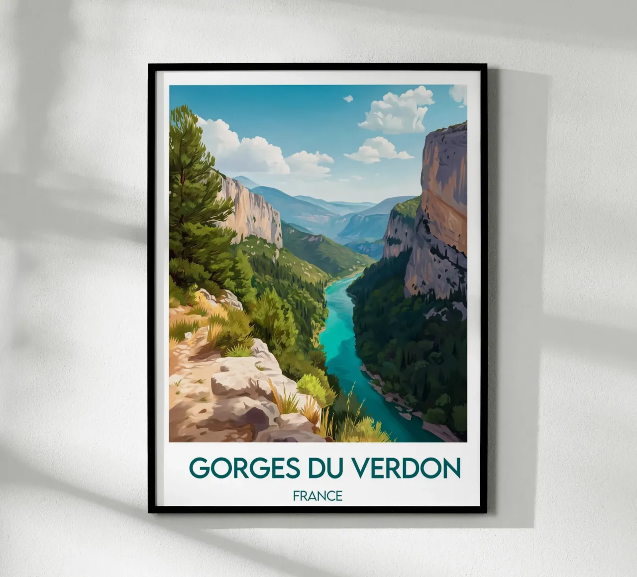 Poster Gole del Verdon poster con telaio in legno da Frame the World
