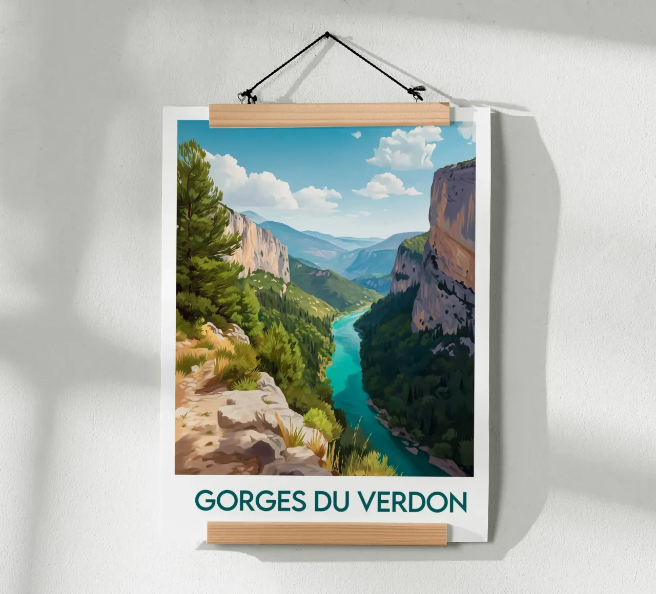 Poster Gole del Verdon poster con telaio in legno da Frame the World