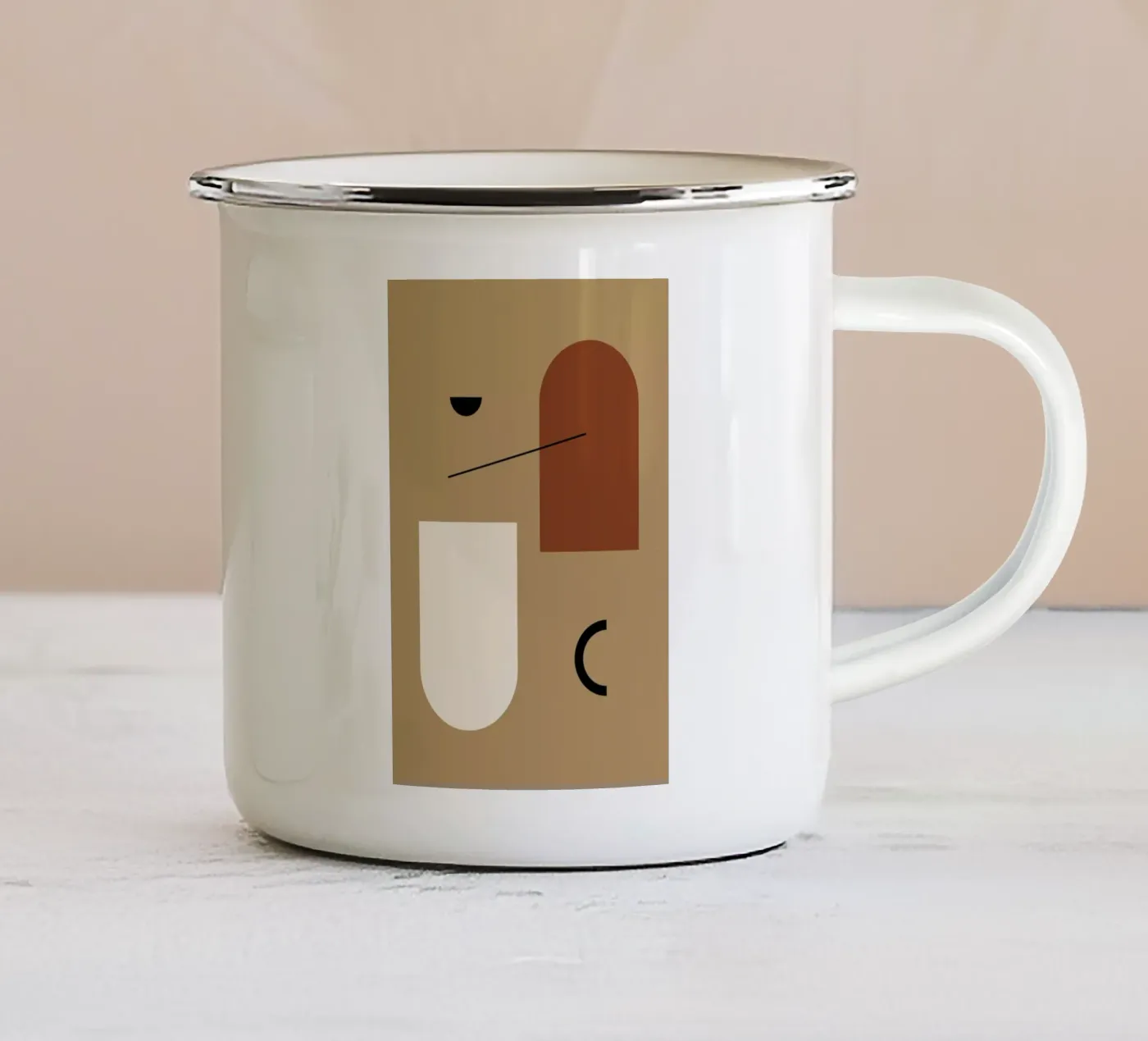 Split Level enamel mug by Pure