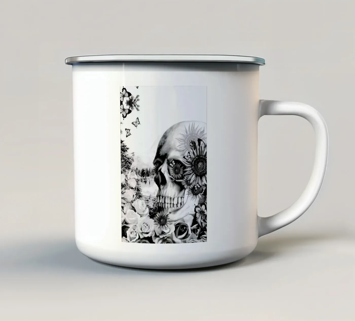 Reflection enamel mug by Kristy Patterson