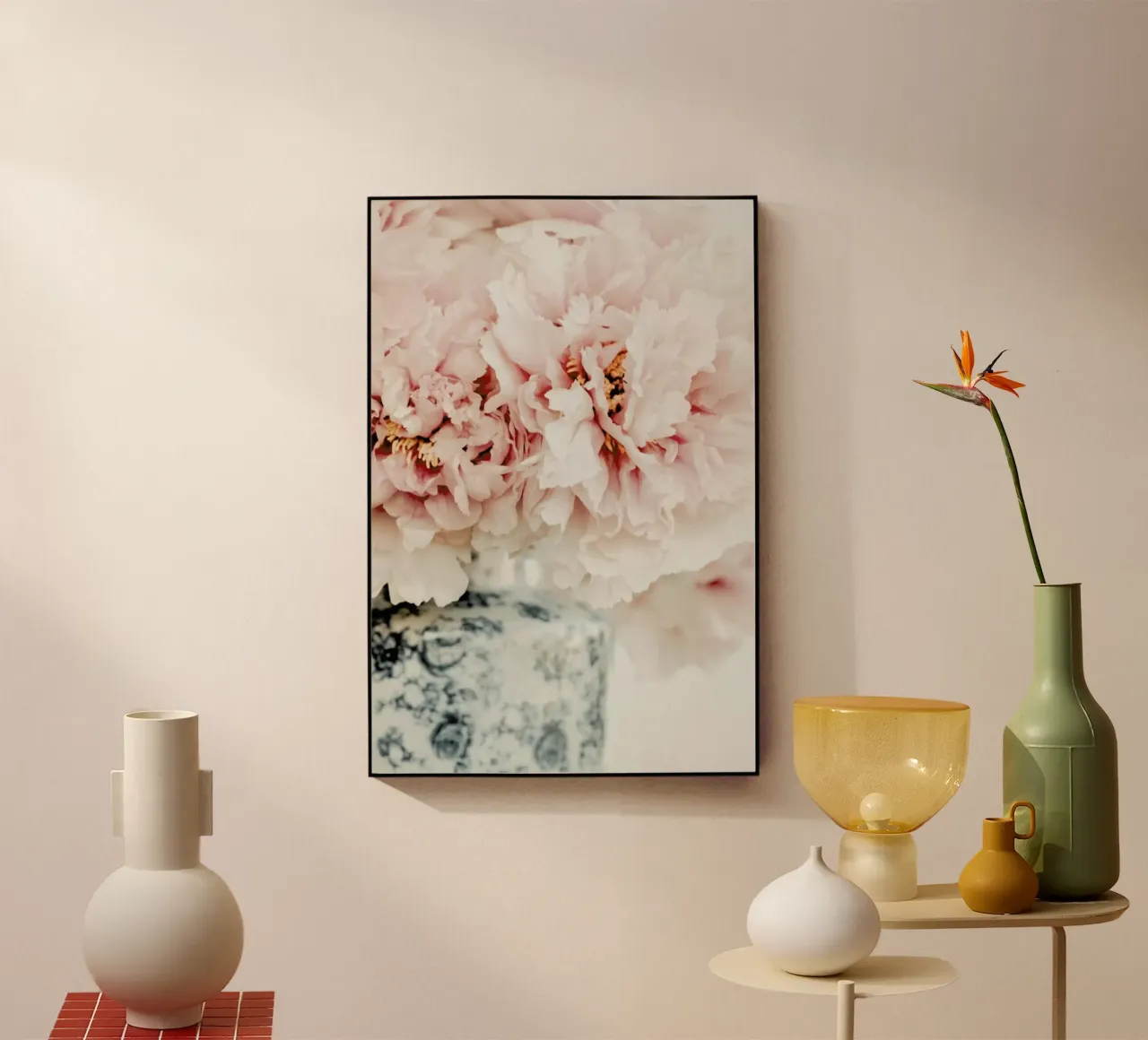 Peonies In A Vase plexiglass da Ingrid Beddoes