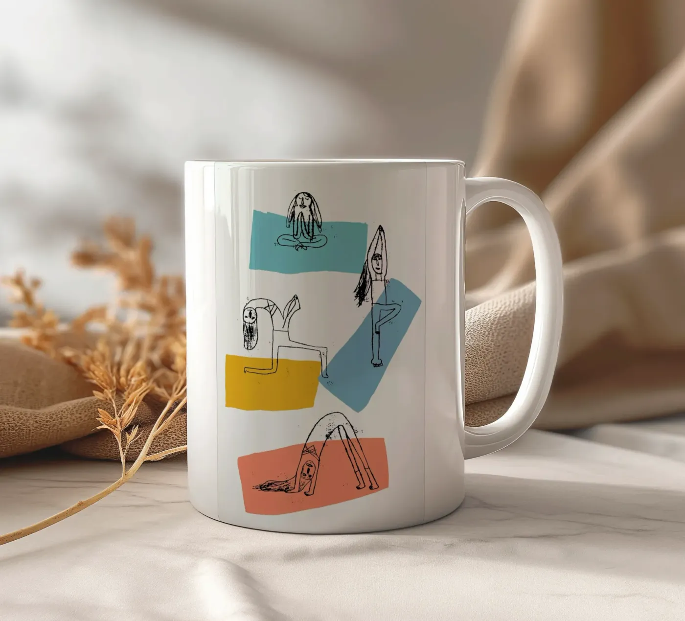 Yoga ceramic mug by Pure