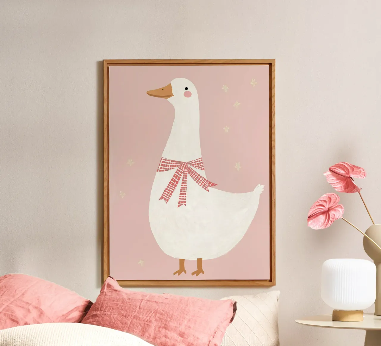 Duck Nursery Wall Art, Kids Poster alu-dibond by Little Lola
