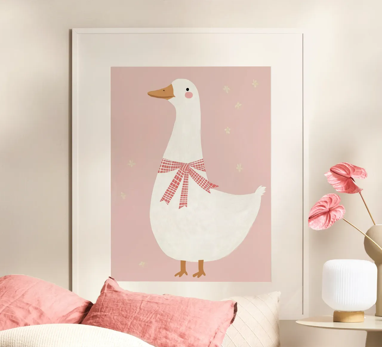 Anatra, poster per bambini carta hahnemühle da Little Lola