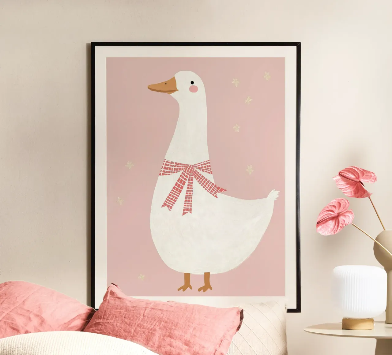 Anatra, poster per bambini carta hahnemühle da Little Lola