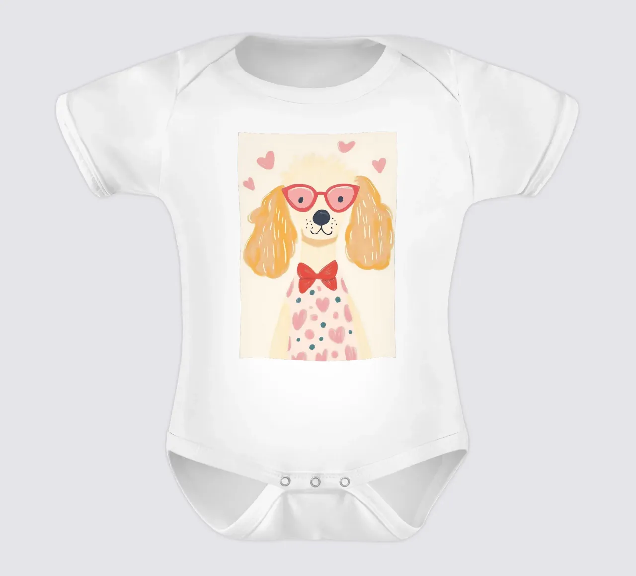 Animal Wall Art, Puppy Nursery Decor short-sleeve baby romper by Little Lola