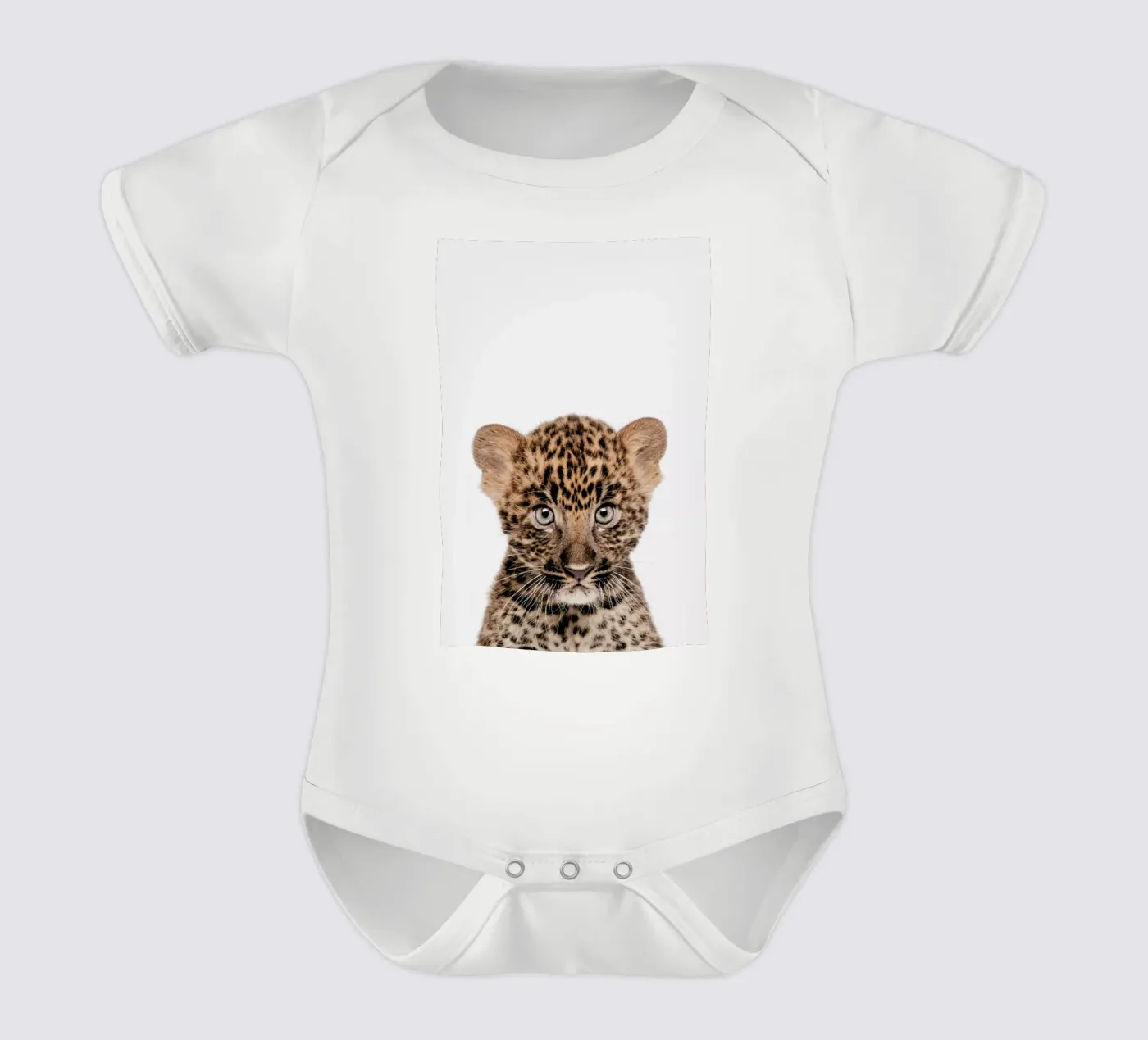 Leopard Kurzarm Babybody von Paws & Claws