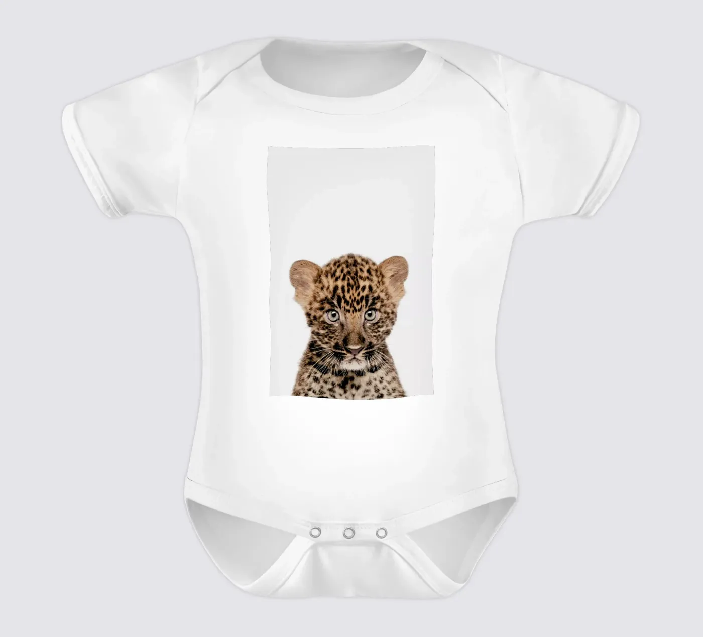 Leopard Kurzarm Babybody von Paws & Claws