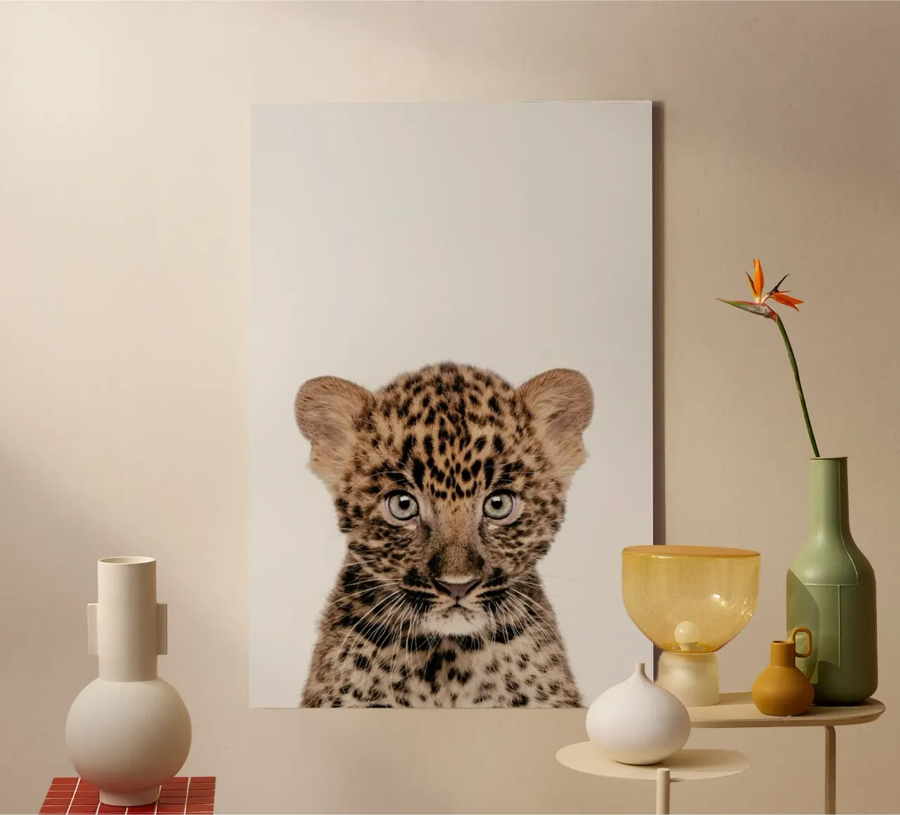 Leopard tela con Cornice a cassetta da Paws & Claws