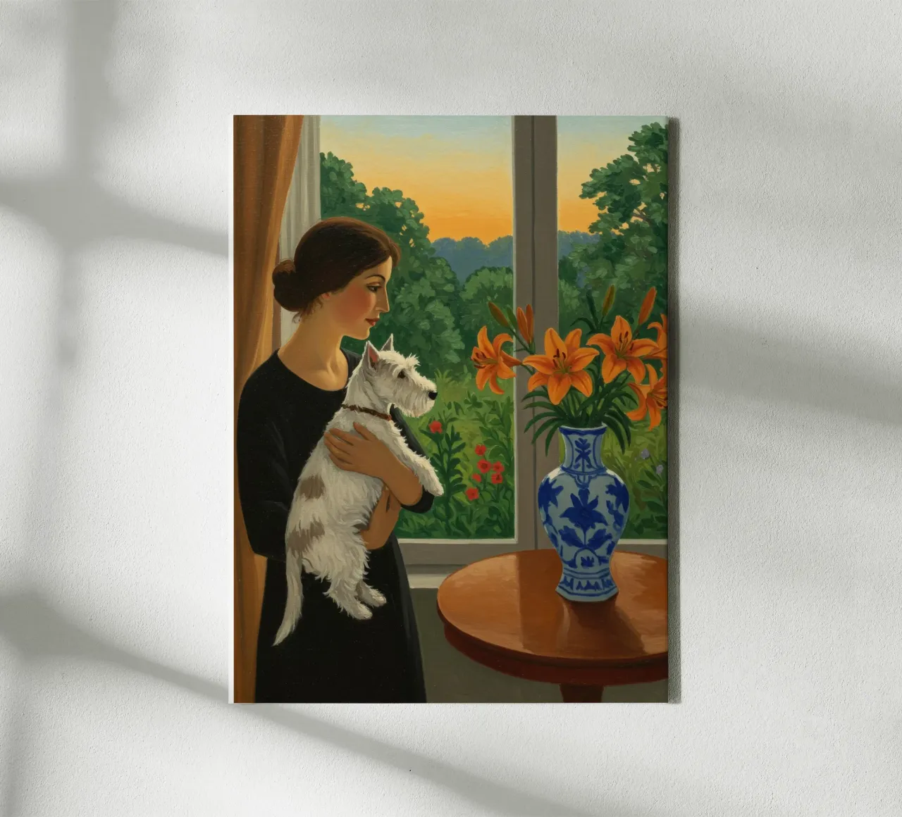 Blick durch das Glas Leinwand mit Schattenfugenrahmen von Art Center