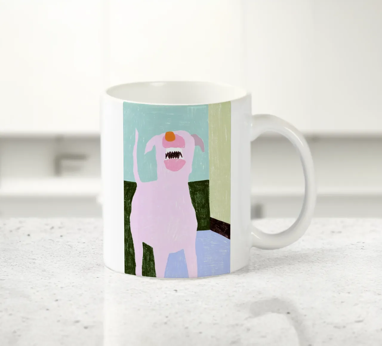Bellender Hund tazza in ceramica da Eva Wünsch