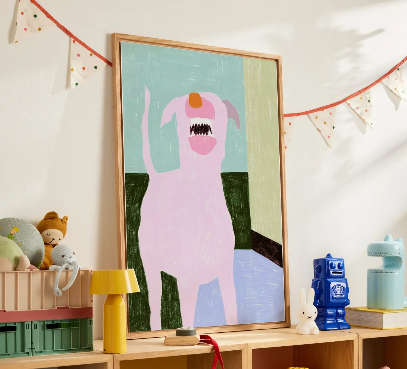 Bellender Hund acrylic glass by Eva Wünsch