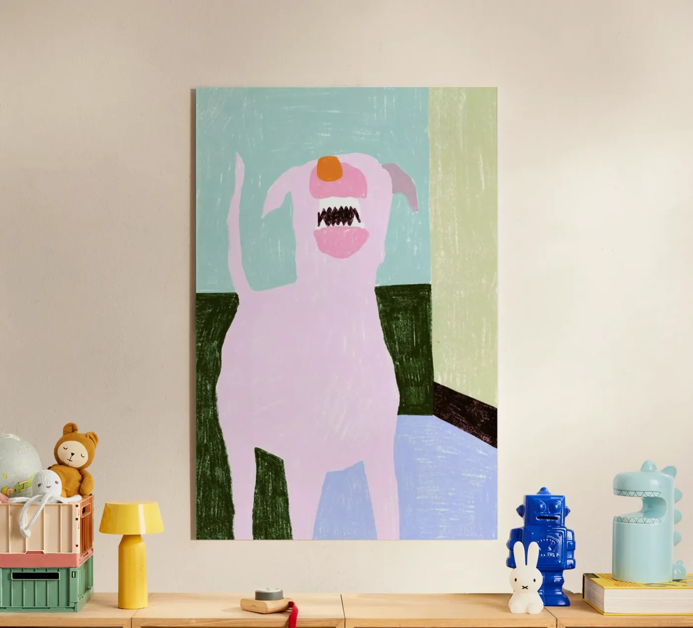 Bellender Hund acrylic glass by Eva Wünsch