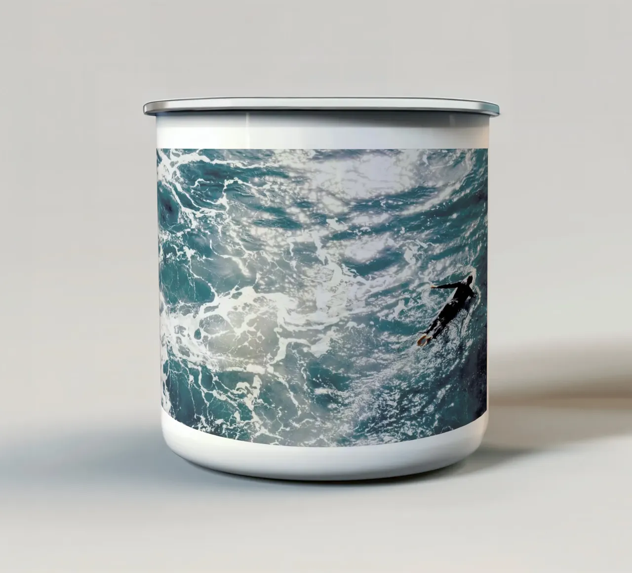 Time To Go Emaille Tasse von In Full Color