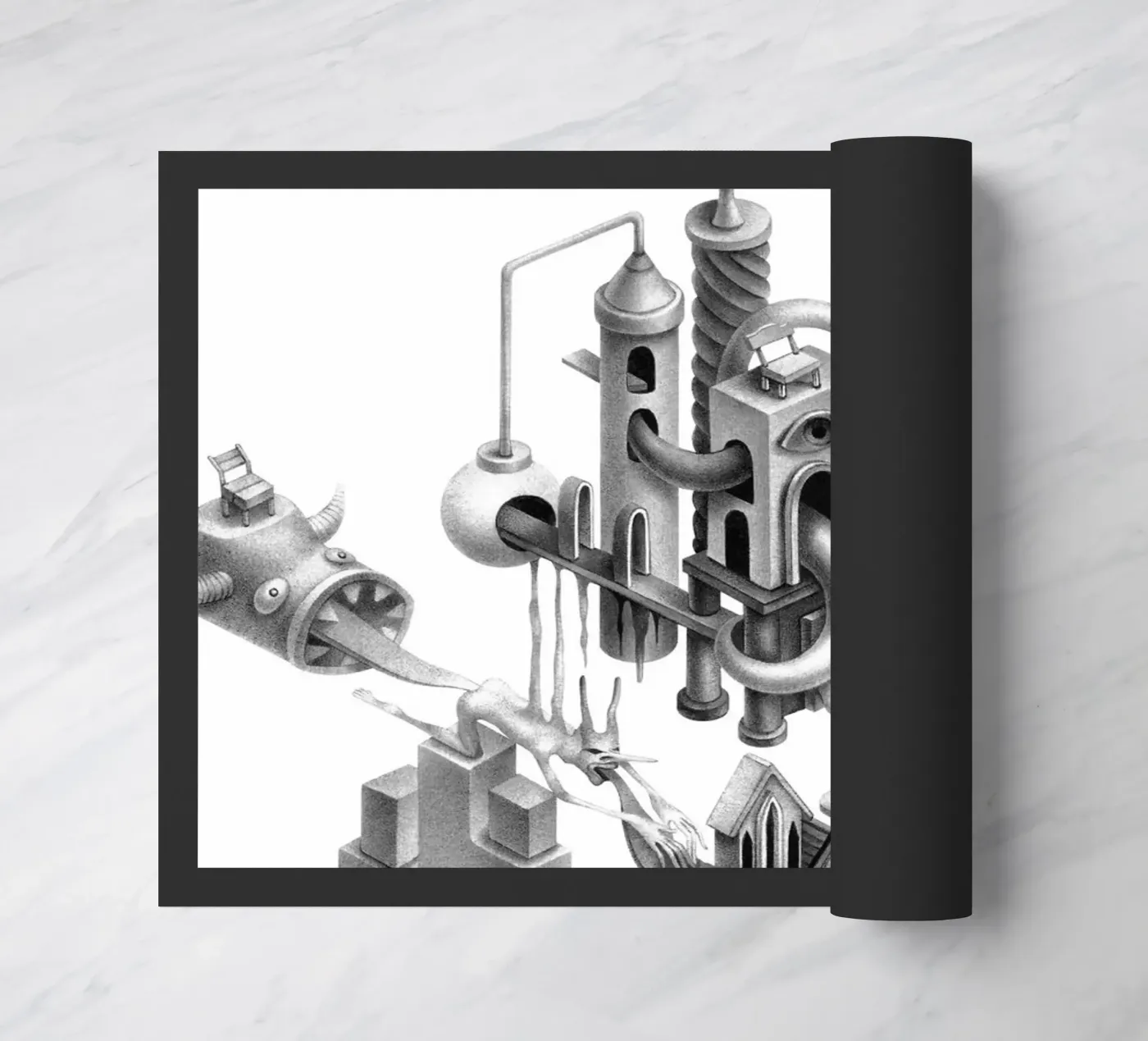 Isometric circus doormat by Maria Vdovichenko