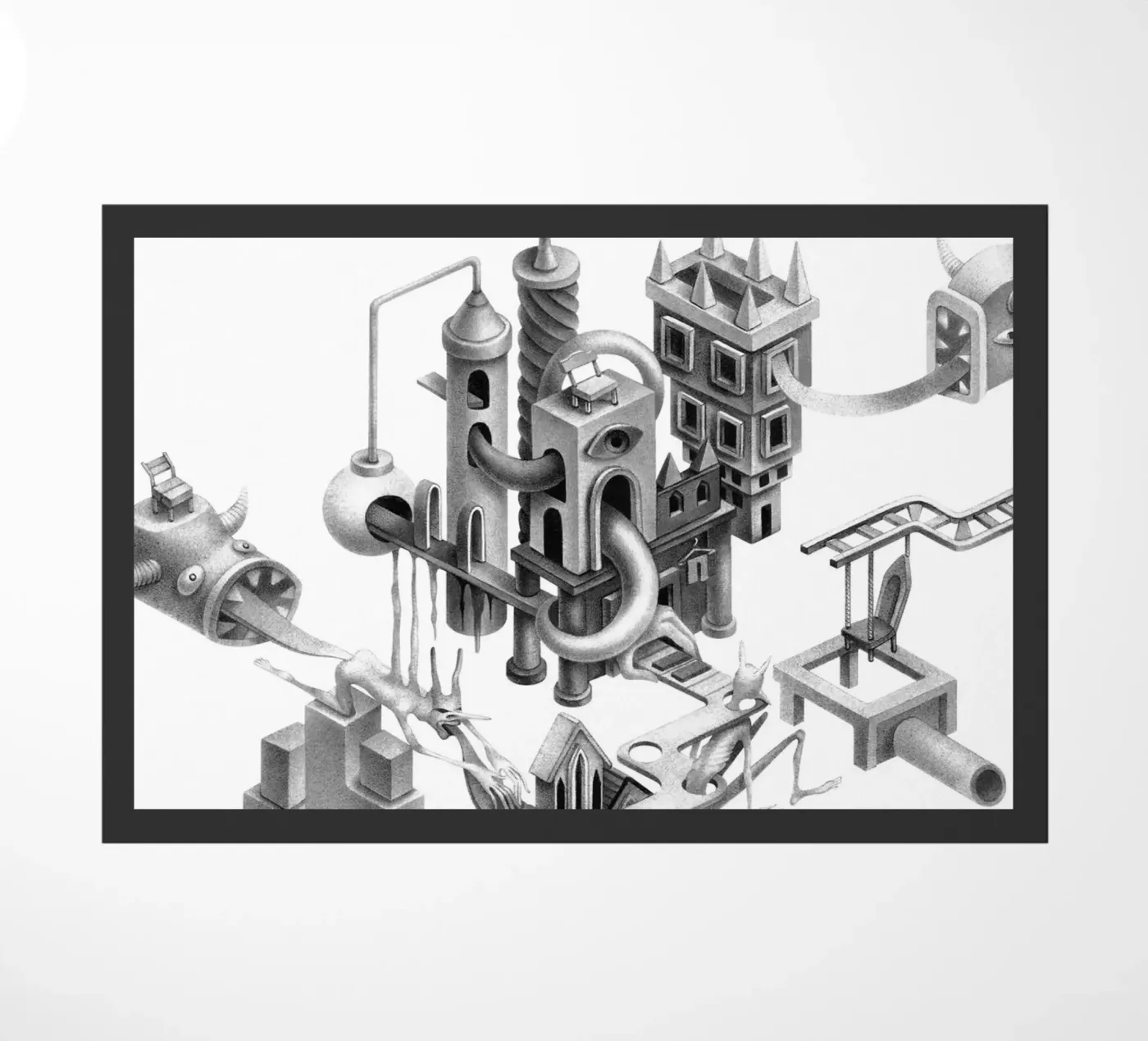 Isometric circus doormat by Maria Vdovichenko