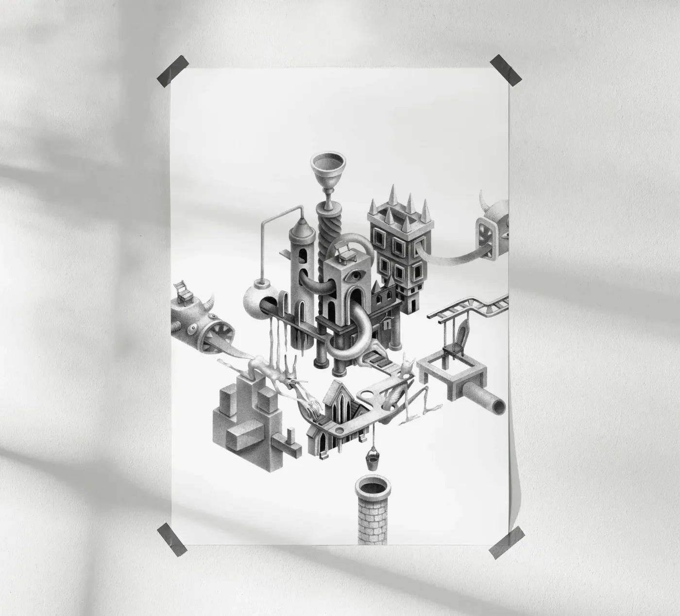 Isometric circus poster by Maria Vdovichenko
