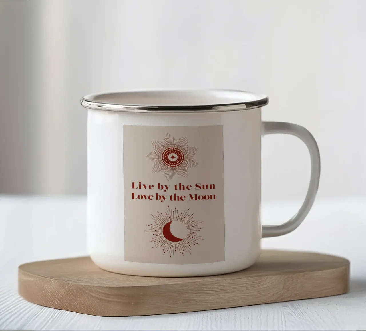 Moon Sun tazza in smalto da cafelab