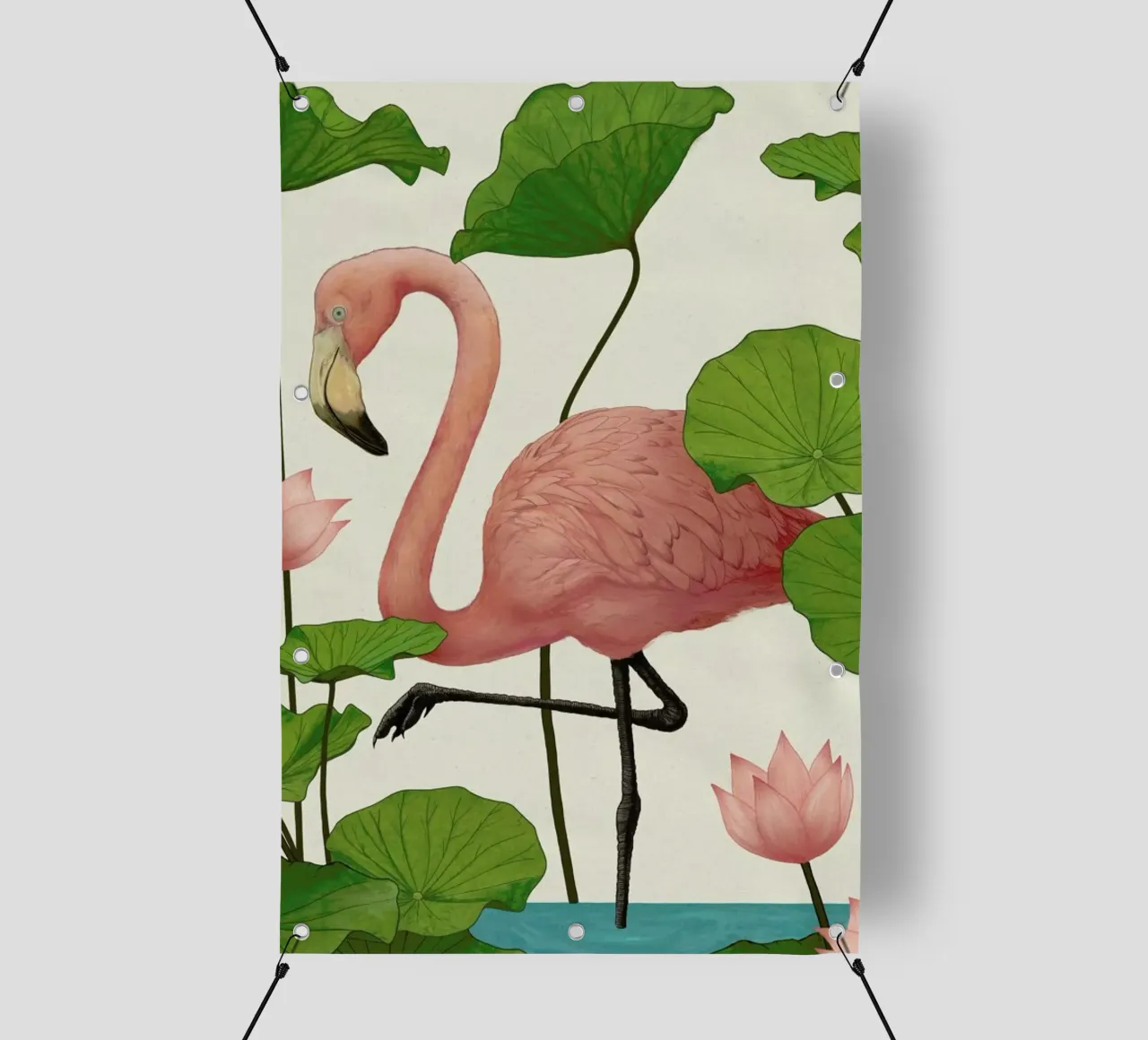 Flamingo telo in pvc da Laura Graves