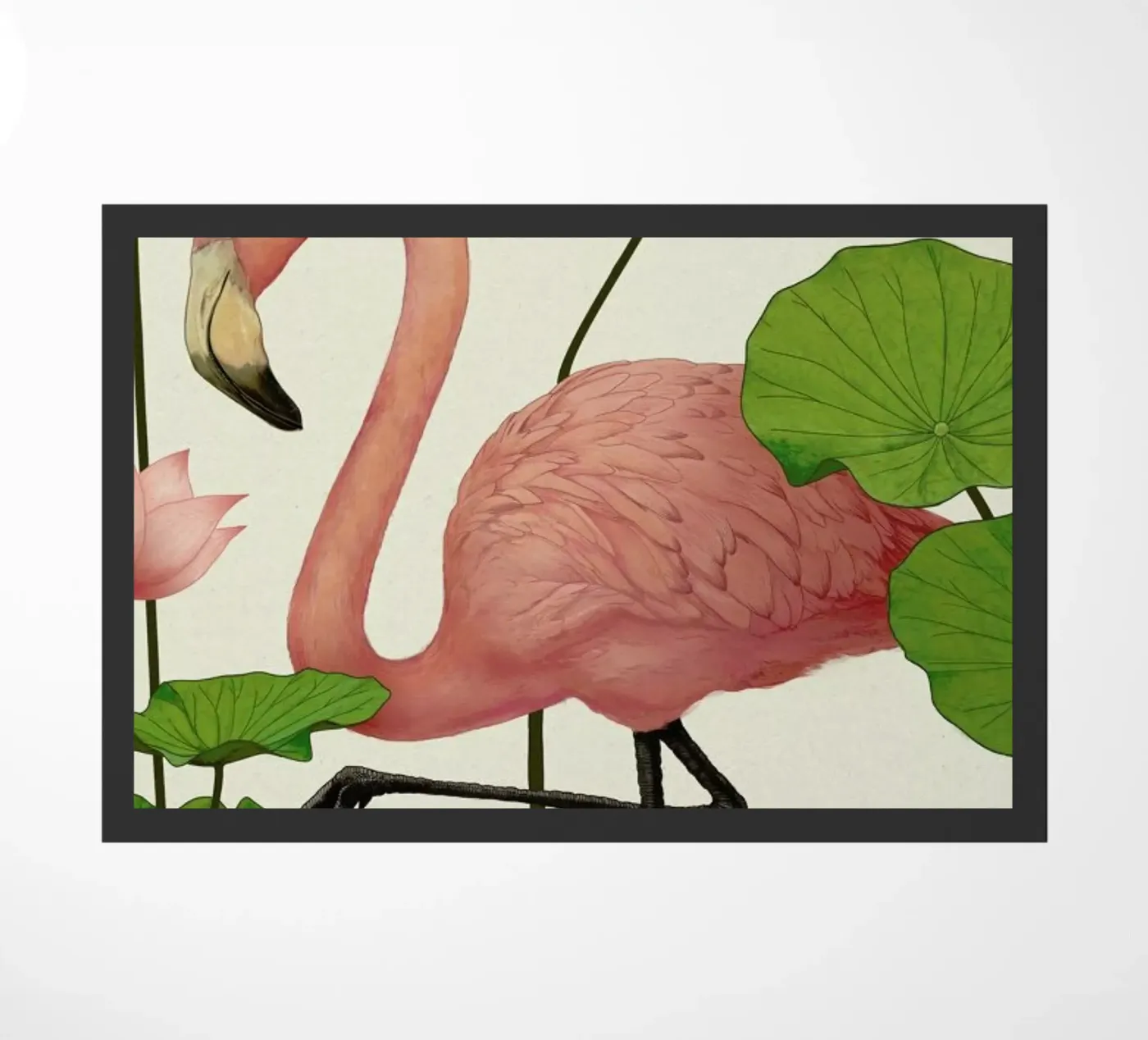 Flamingo deurmat van Laura Graves