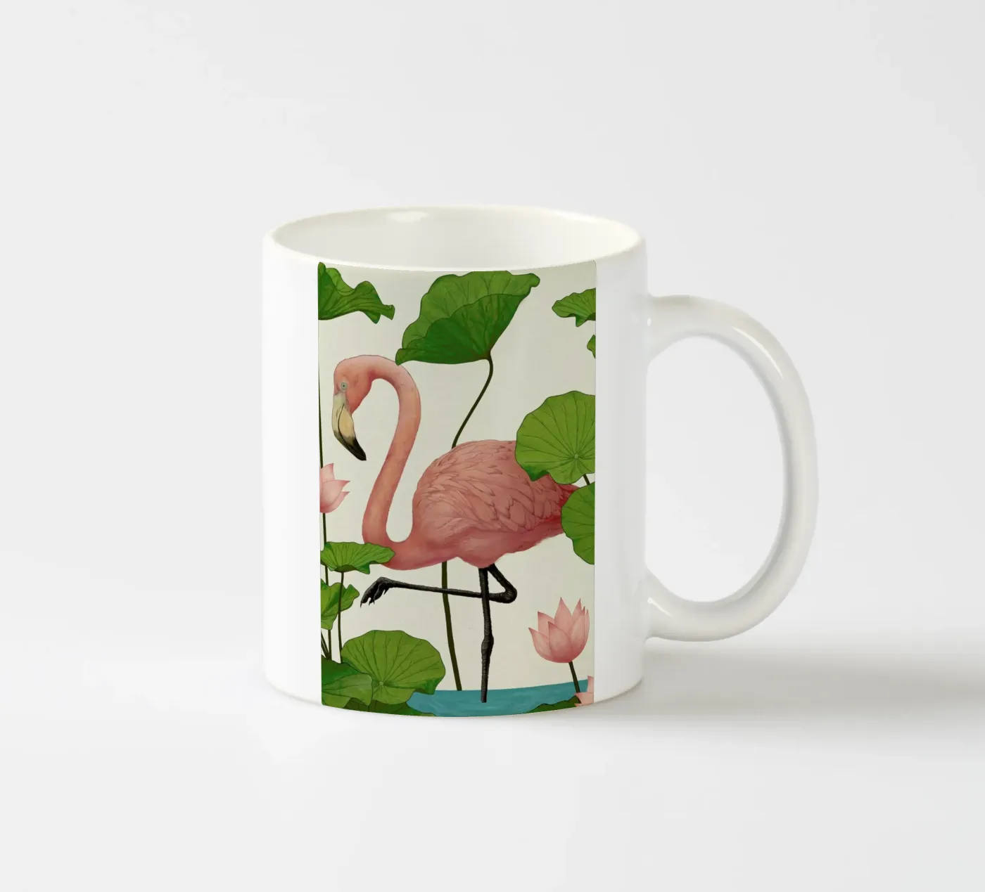 Flamingo ceramic mug by Laura Graves