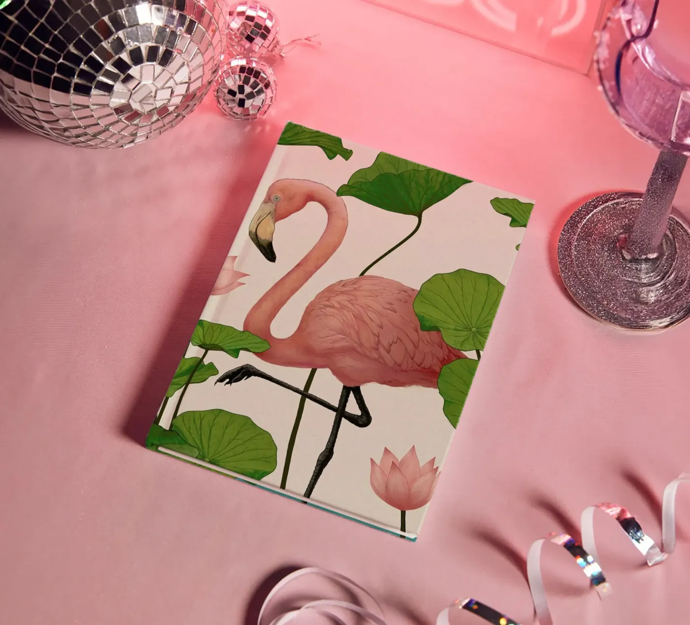 Flamingo notebook by Laura Graves