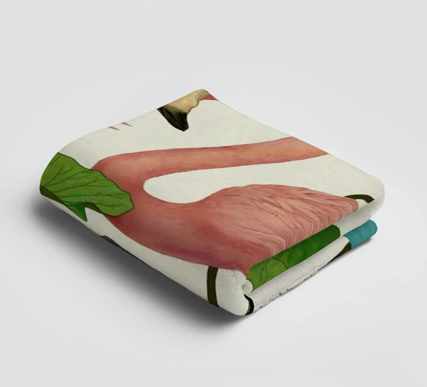 Flamingo towel by Laura Graves