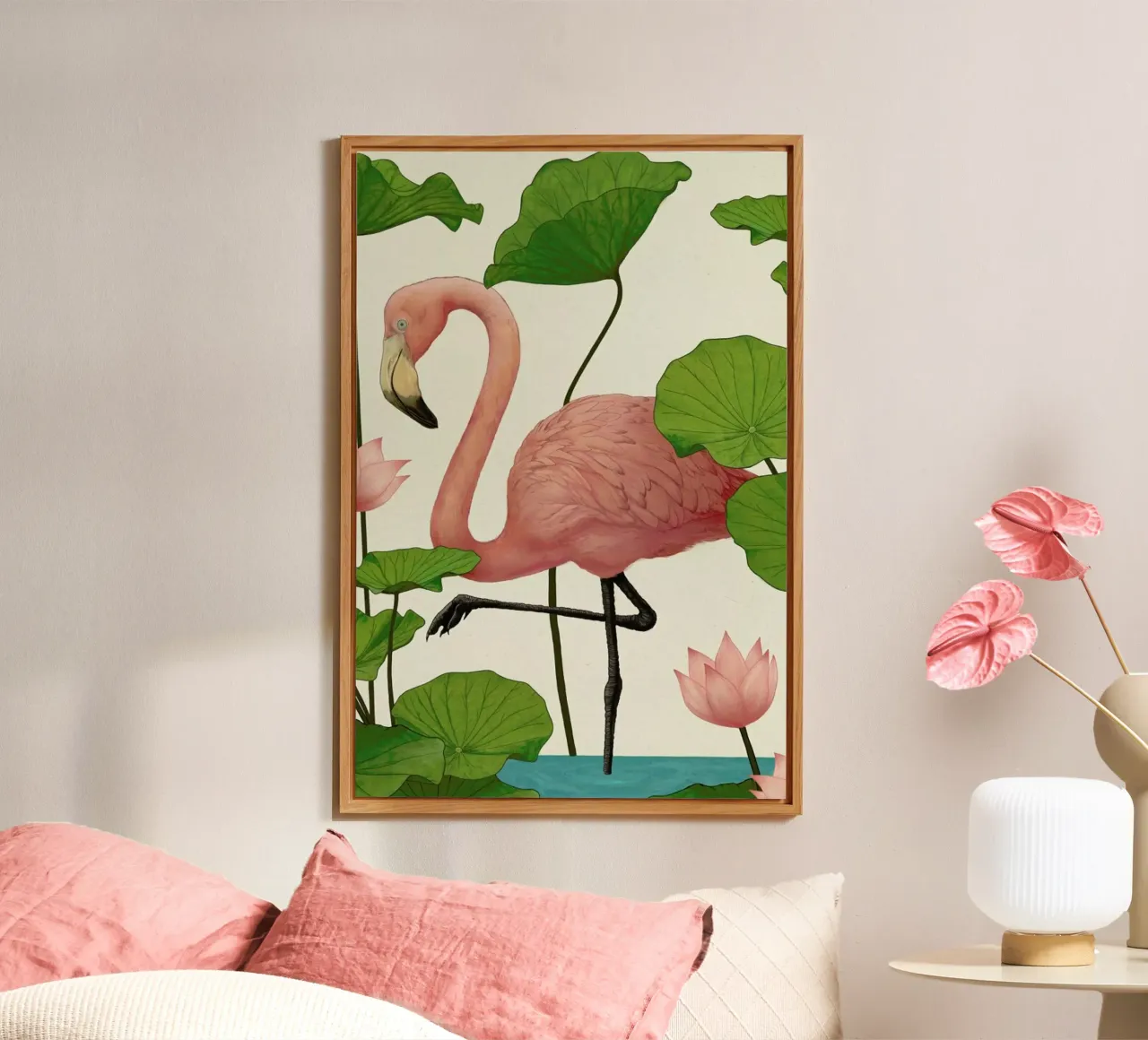 Flamingo alluminio dibond da Laura Graves