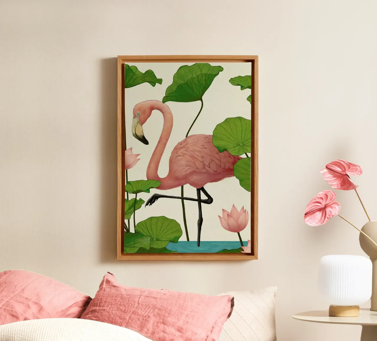 Flamingo tela da Laura Graves