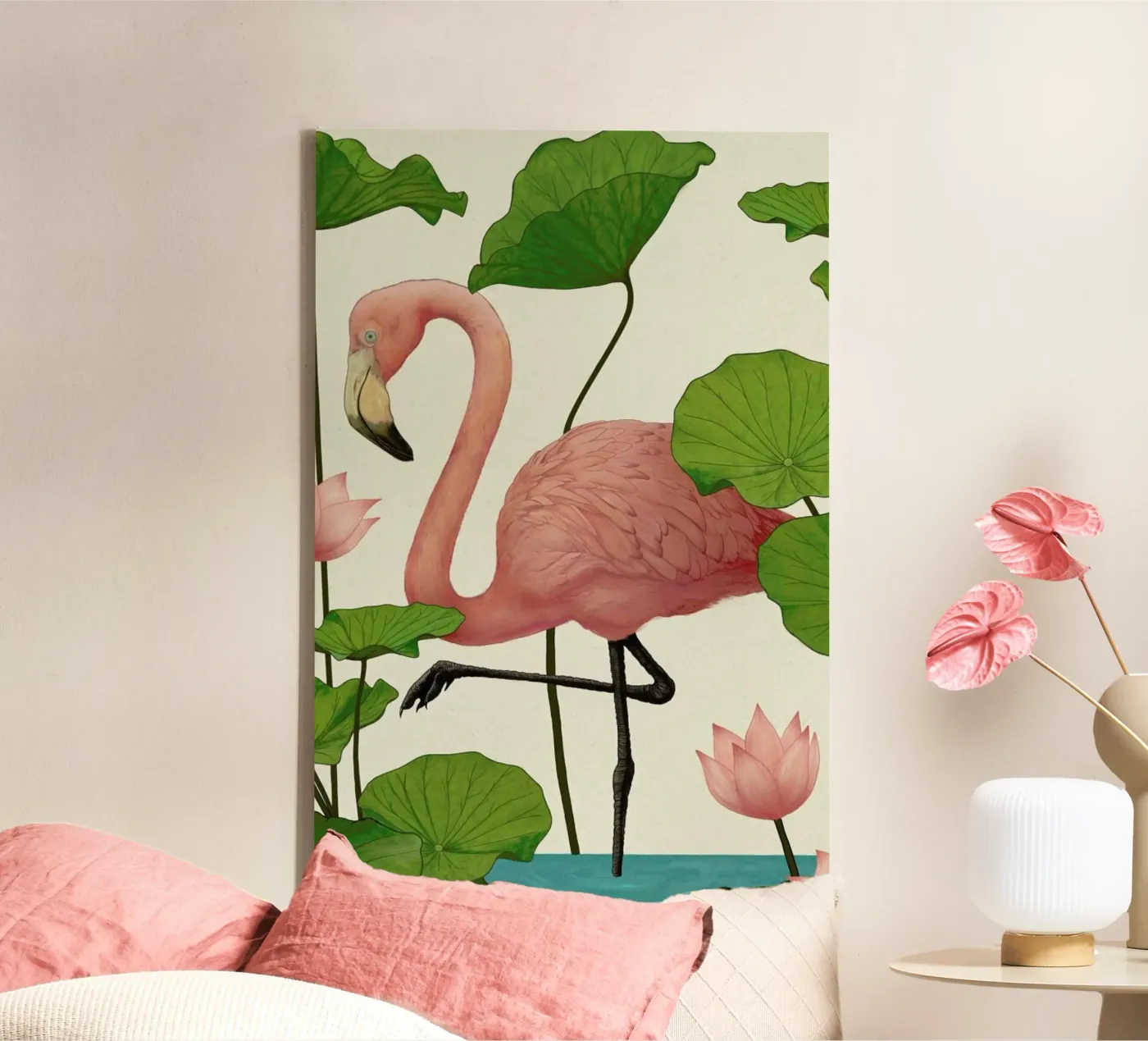 Flamingo tela da Laura Graves