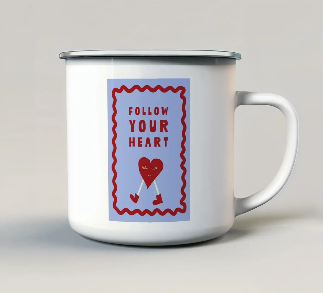 follow your heart tazza in smalto da thesoulhugclub