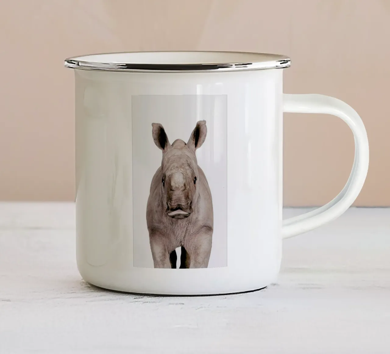 Rhino tazza in smalto da Paws & Claws