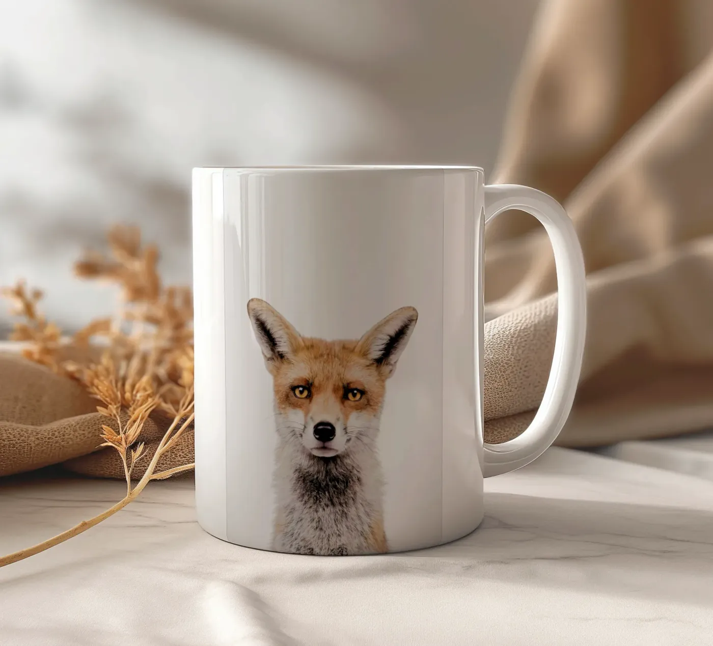 Fox ceramic mug by Paws & Claws