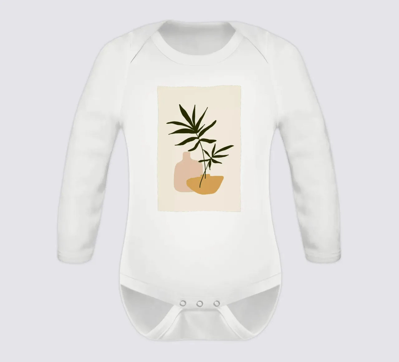 Vases long-sleeve baby romper by Pure