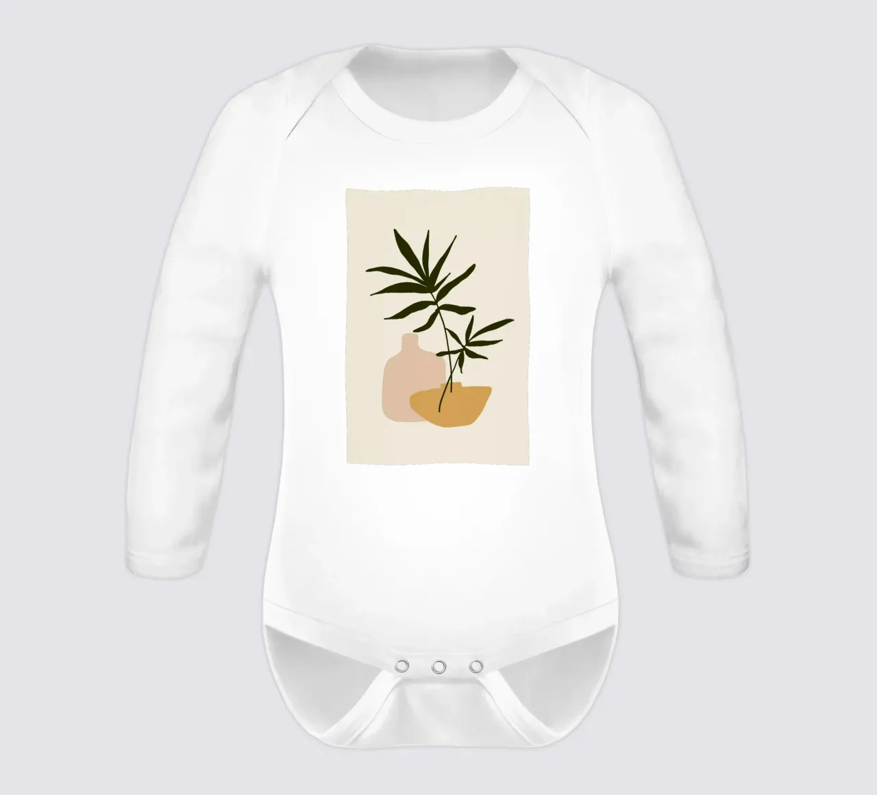 Vases long-sleeve baby romper by Pure