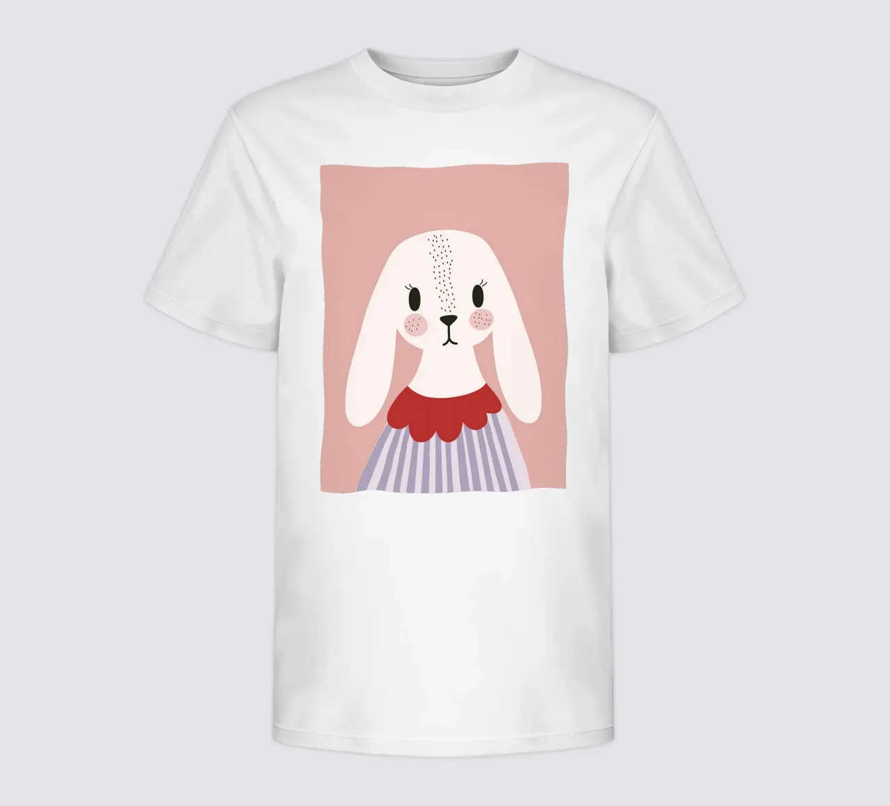 Bunny Poster, Nursery Wall Art, Kids Print kids t-shirt by Little Lola