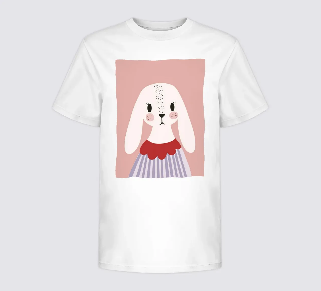 Bunny Poster, Nursery Wall Art, Kids Print kids t-shirt by Little Lola