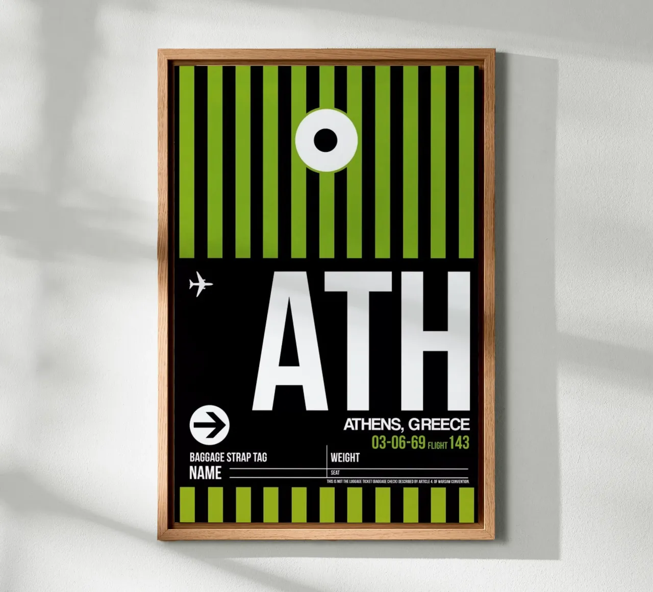 ATH-Athen tela con Cornice a cassetta da Naxart
